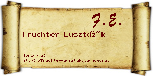 Fruchter Euszták névjegykártya
